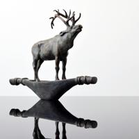 Ann McCoy Bronze Reindeer Sculpture - Sold for $3,000 on 02-06-2021 (Lot 415).jpg